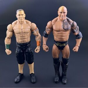 Mattel WWE Basic John Cena The Rock Wrestling Figures 2017 Wrestlemania 33